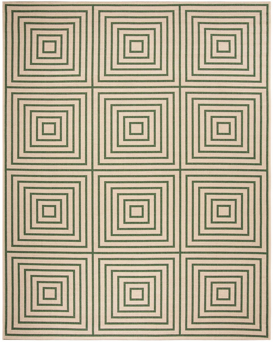 Safavieh Linden Lnd123W Cream / Green Geometric Area Rug