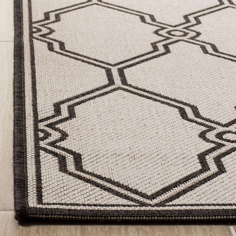 Safavieh Linden Lnd124A Light Grey / Charcoal Geometric Area Rug