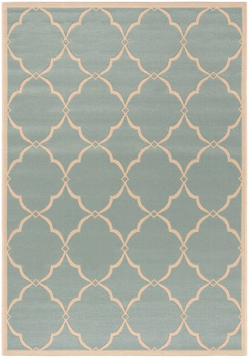 Safavieh Linden Lnd125K Aqua / Cream Geometric Area Rug