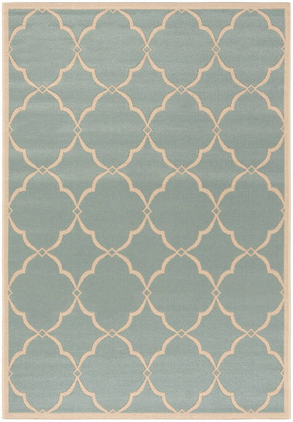 Safavieh Linden Lnd125K Aqua / Cream Geometric Area Rug