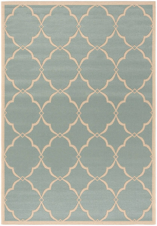 Safavieh Linden Lnd125K Aqua / Cream Geometric Area Rug