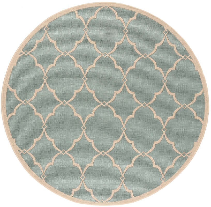 Safavieh Linden Lnd125K Aqua / Cream Geometric Area Rug