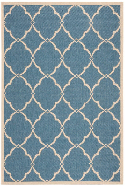 Safavieh Linden Lnd125M Blue / Creme Geometric Area Rug