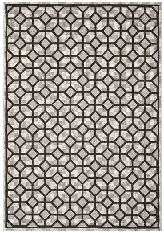 Safavieh Linden Lnd127A Light Grey / Charcoal Geometric Area Rug