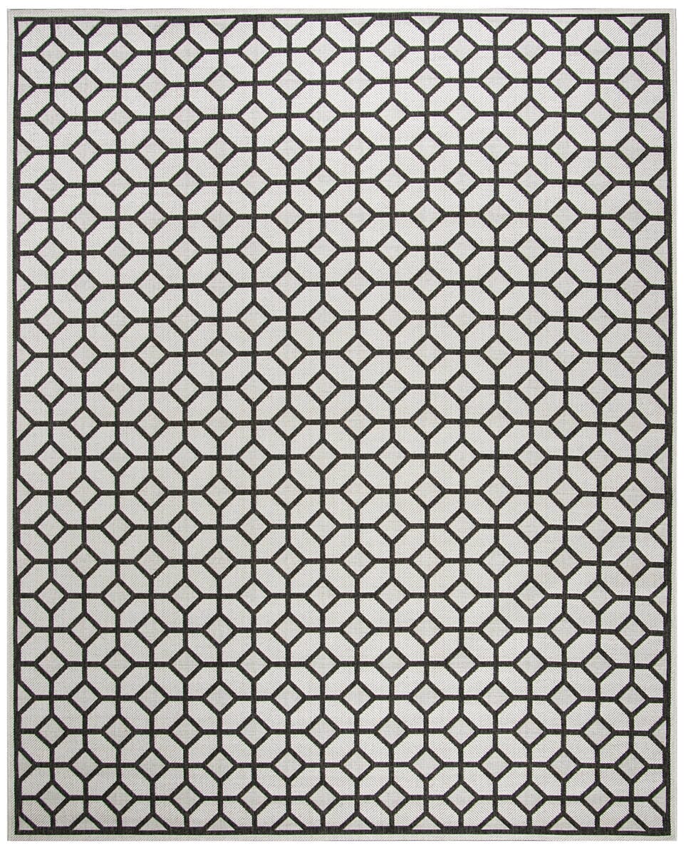 Safavieh Linden Lnd127A Light Grey / Charcoal Geometric Area Rug