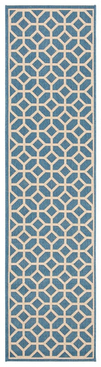 Safavieh Linden Lnd127M Blue / Creme Geometric Area Rug