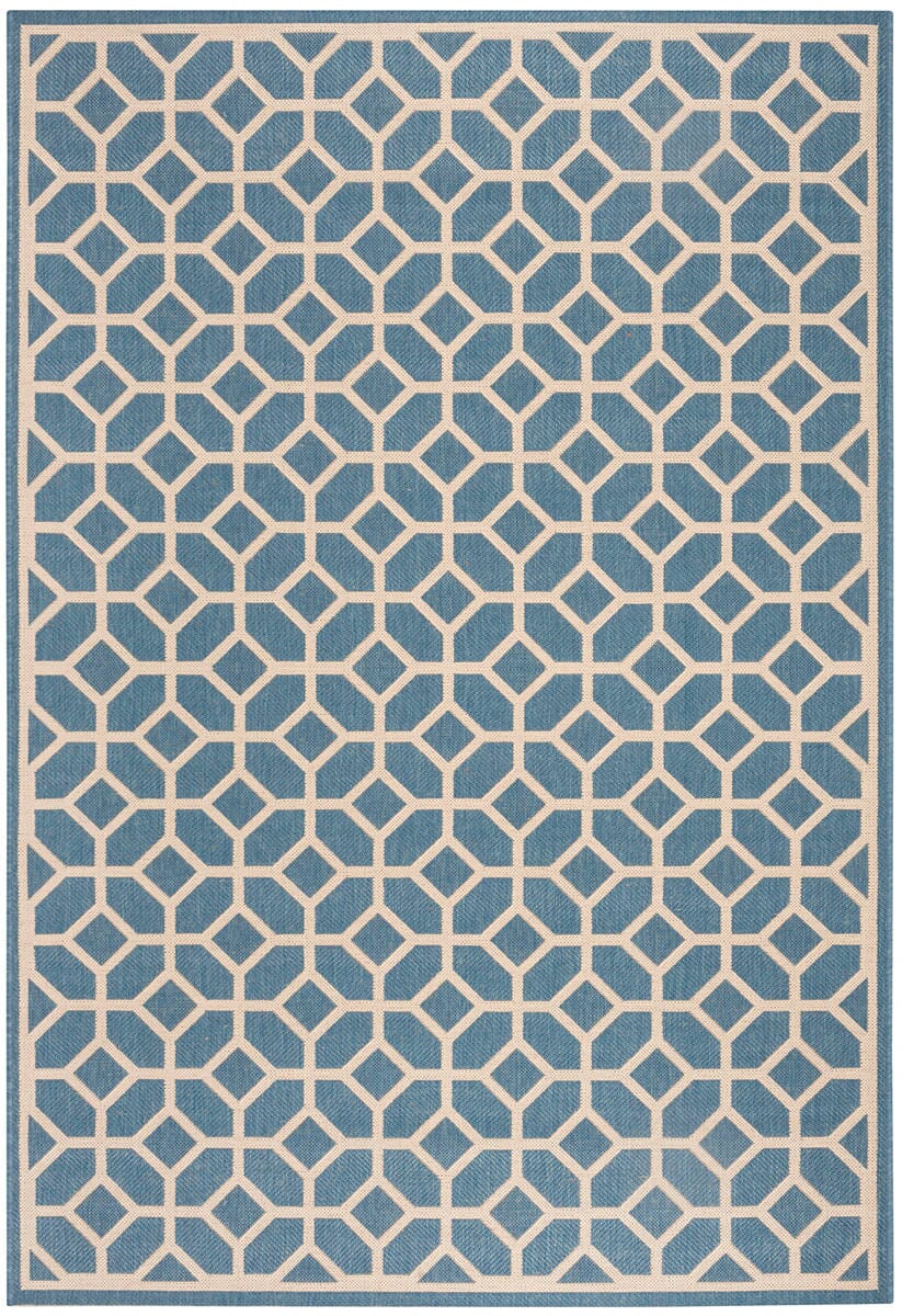 Safavieh Linden Lnd127M Blue / Creme Geometric Area Rug