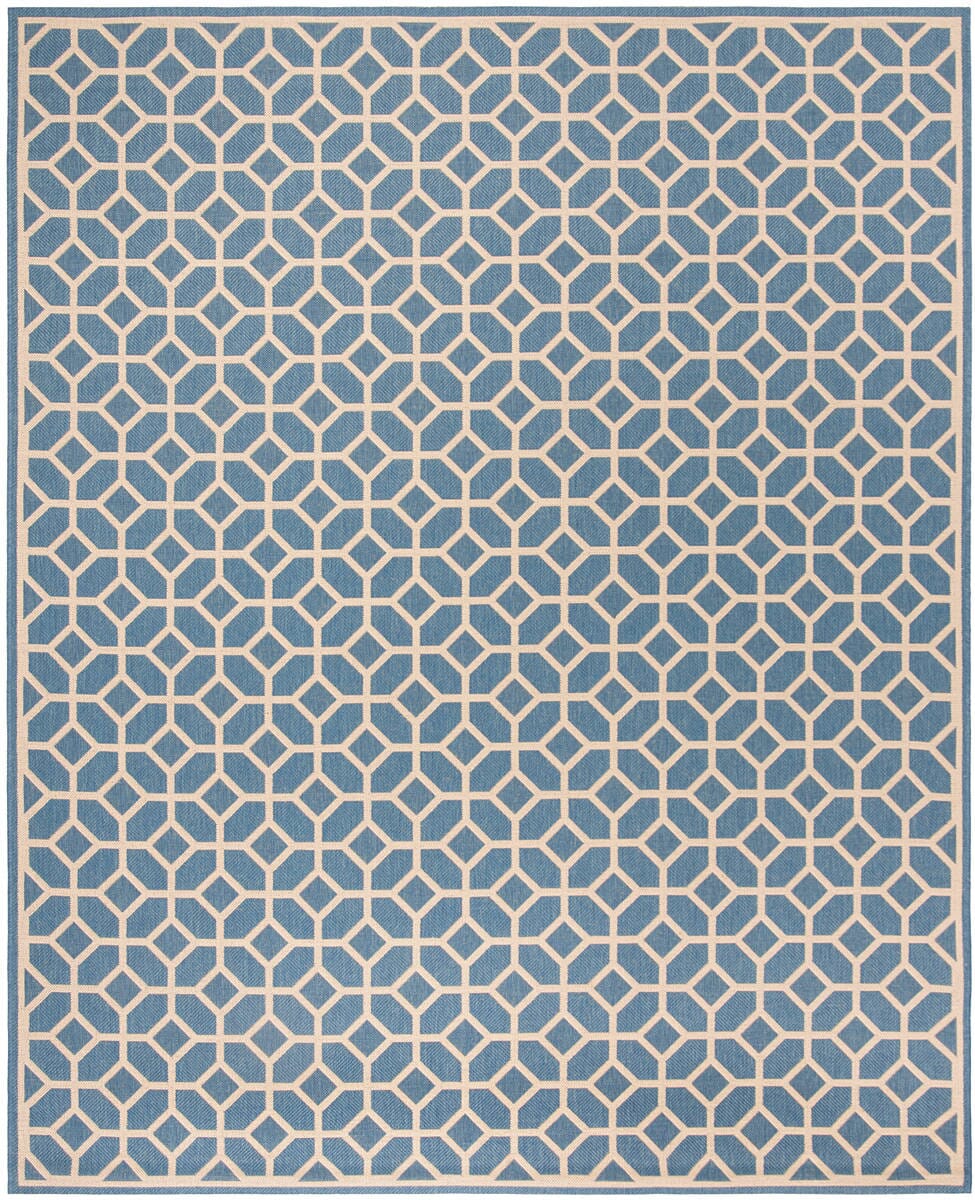 Safavieh Linden Lnd127M Blue / Creme Geometric Area Rug