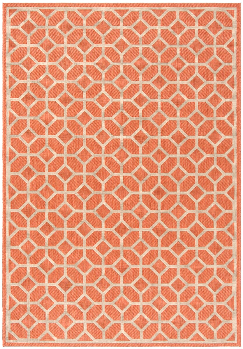 Safavieh Linden Lnd127P Rust / Creme Geometric Area Rug