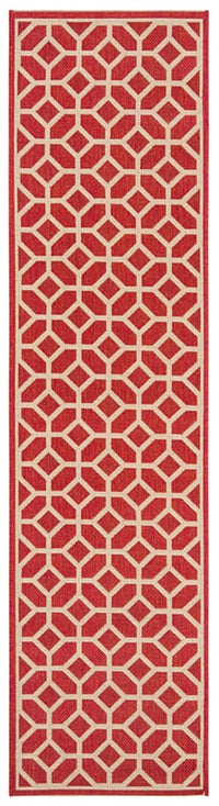 Safavieh Linden Lnd127Q Red / Creme Geometric Area Rug