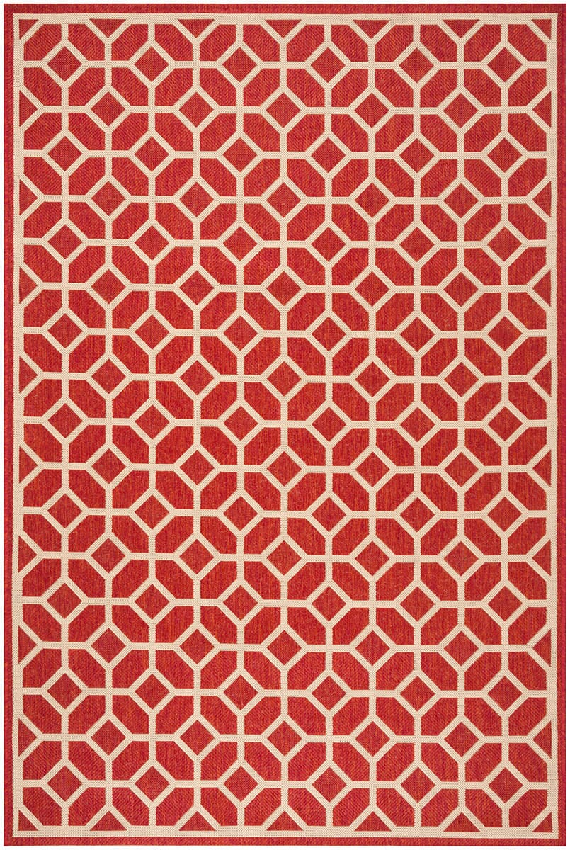 Safavieh Linden Lnd127Q Red / Creme Geometric Area Rug