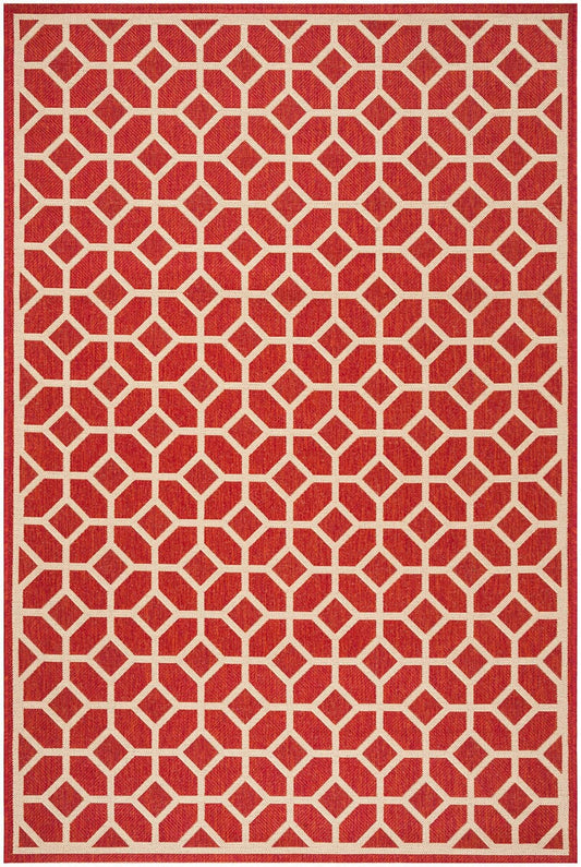 Safavieh Linden Lnd127Q Red / Creme Geometric Area Rug