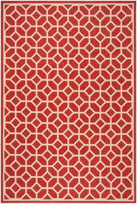 Safavieh Linden Lnd127Q Red / Creme Geometric Area Rug