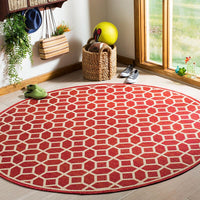 Safavieh Linden Lnd127Q Red / Creme Geometric Area Rug