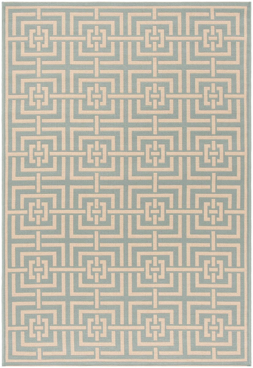 Safavieh Linden Lnd128K Aqua / Cream Geometric Area Rug