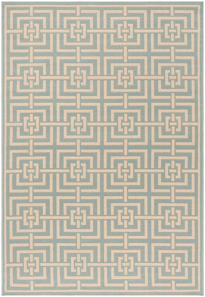 Safavieh Linden Lnd128K Aqua / Cream Geometric Area Rug