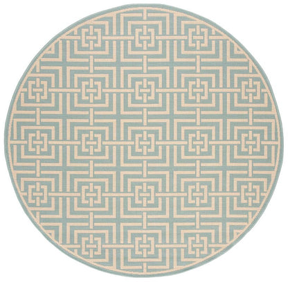 Safavieh Linden Lnd128K Aqua / Cream Geometric Area Rug