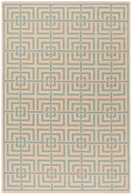 Safavieh Linden Lnd128L Cream / Aqua Rugs.