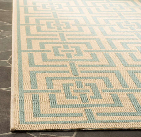 Safavieh Linden Lnd128L Cream / Aqua Rugs.