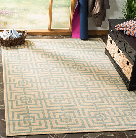 Safavieh Linden Lnd128L Cream / Aqua Rugs.