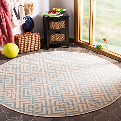 Safavieh Linden Lnd128L Cream / Aqua Rugs.