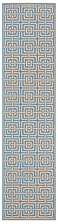 Safavieh Linden Lnd128M Blue / Creme Geometric Area Rug