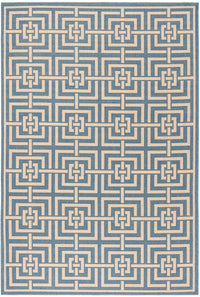 Safavieh Linden Lnd128M Blue / Creme Geometric Area Rug