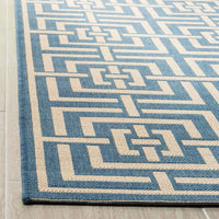 Safavieh Linden Lnd128M Blue / Creme Geometric Area Rug