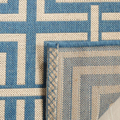 Safavieh Linden Lnd128M Blue / Creme Geometric Area Rug