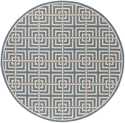 Safavieh Linden Lnd128M Blue / Creme Geometric Area Rug