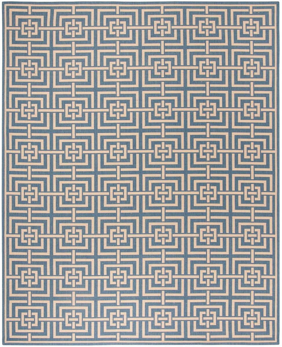 Safavieh Linden Lnd128M Blue / Creme Geometric Area Rug