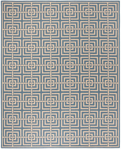 Safavieh Linden Lnd128M Blue / Creme Geometric Area Rug