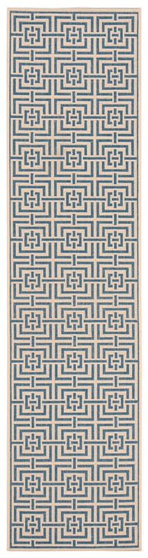 Safavieh Linden Lnd128N Cream / Blue Geometric Area Rug