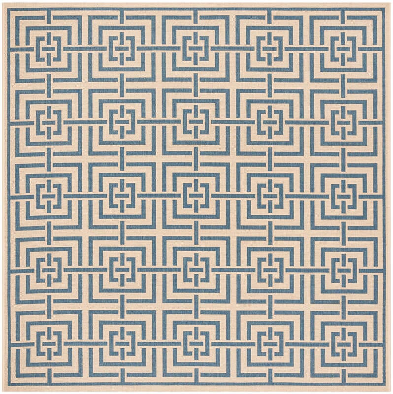 Safavieh Linden Lnd128N Cream / Blue Geometric Area Rug