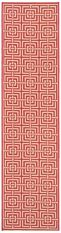 Safavieh Linden Lnd128Q Red / Creme Geometric Area Rug