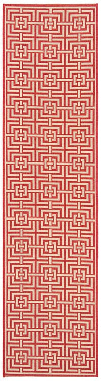 Safavieh Linden Lnd128Q Red / Creme Geometric Area Rug