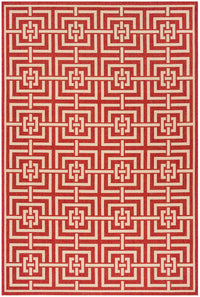 Safavieh Linden Lnd128Q Red / Creme Geometric Area Rug