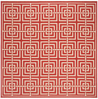 Safavieh Linden Lnd128Q Red / Creme Geometric Area Rug