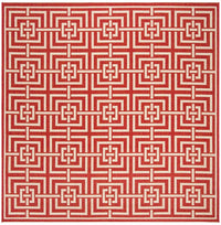 Safavieh Linden Lnd128Q Red / Creme Geometric Area Rug