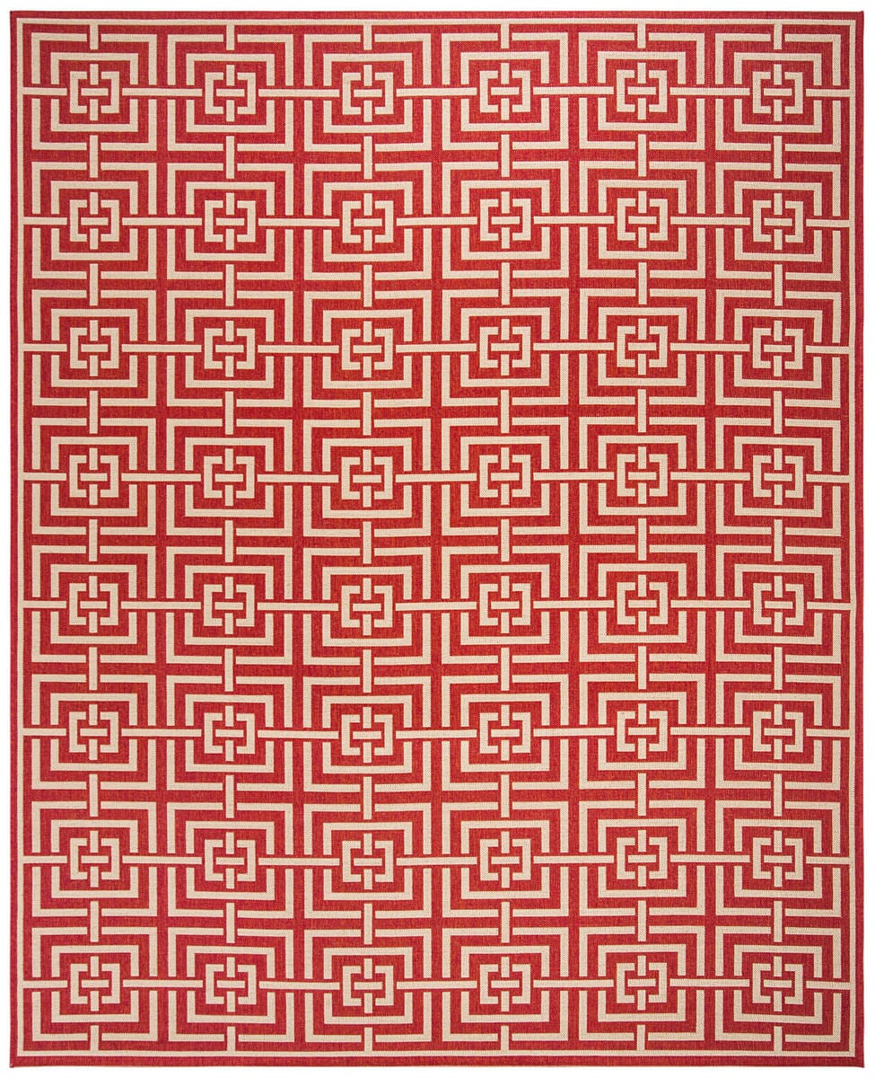 Safavieh Linden Lnd128Q Red / Creme Geometric Area Rug