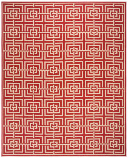 Safavieh Linden Lnd128Q Red / Creme Geometric Area Rug