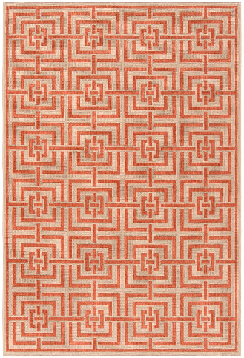 Safavieh Linden Lnd128R Cream / Rust Geometric Area Rug