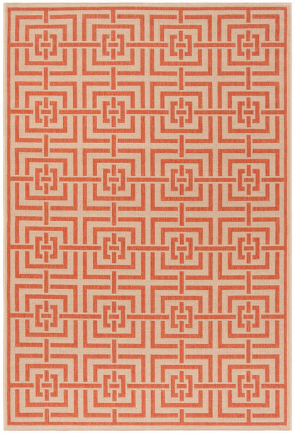 Safavieh Linden Lnd128R Cream / Rust Geometric Area Rug