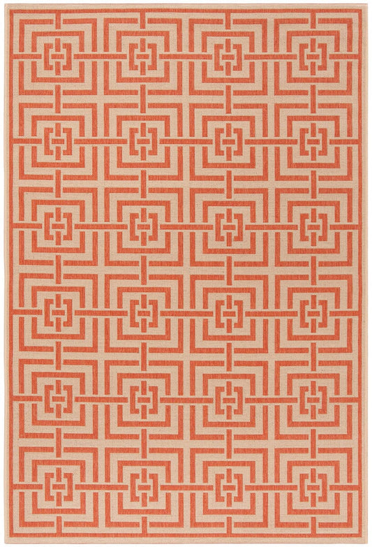 Safavieh Linden Lnd128R Cream / Rust Geometric Area Rug