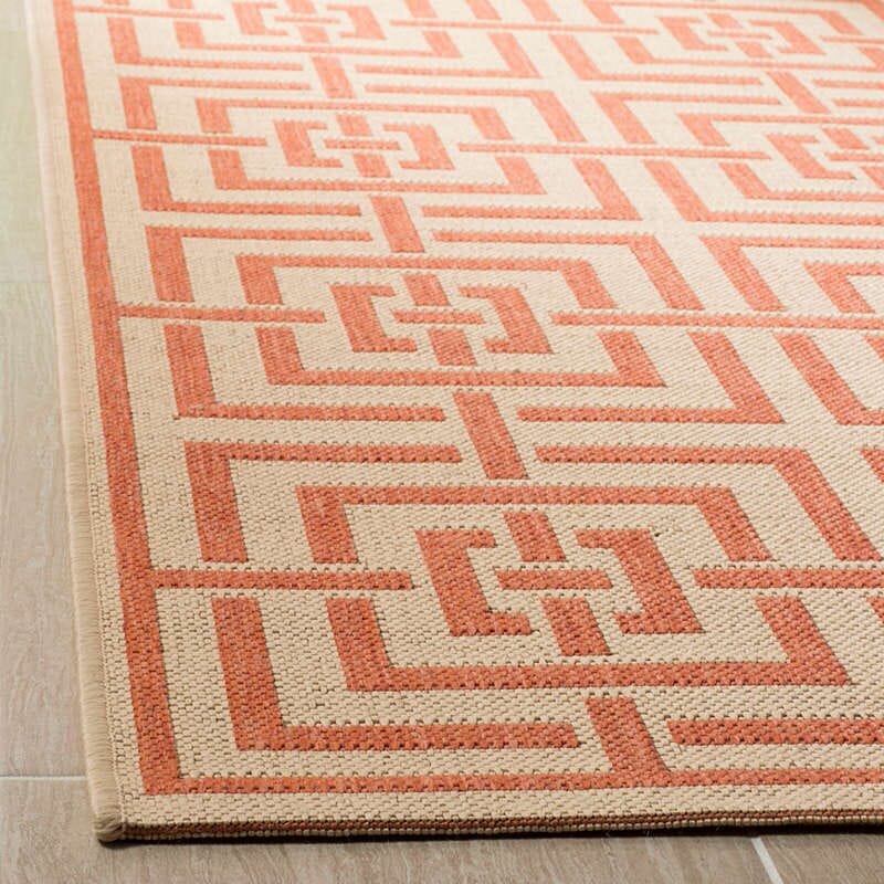 Safavieh Linden Lnd128R Cream / Rust Geometric Area Rug