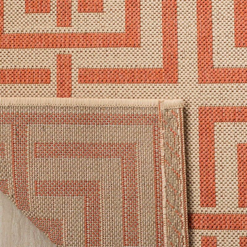 Safavieh Linden Lnd128R Cream / Rust Geometric Area Rug