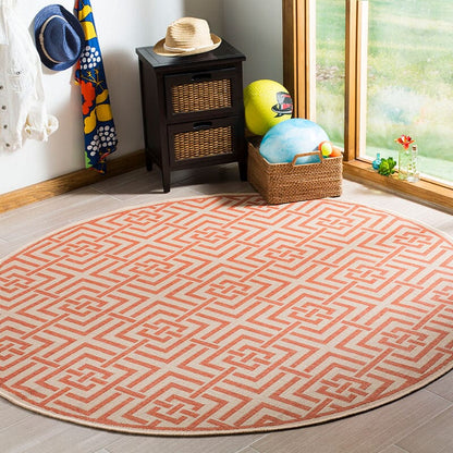 Safavieh Linden Lnd128R Cream / Rust Geometric Area Rug