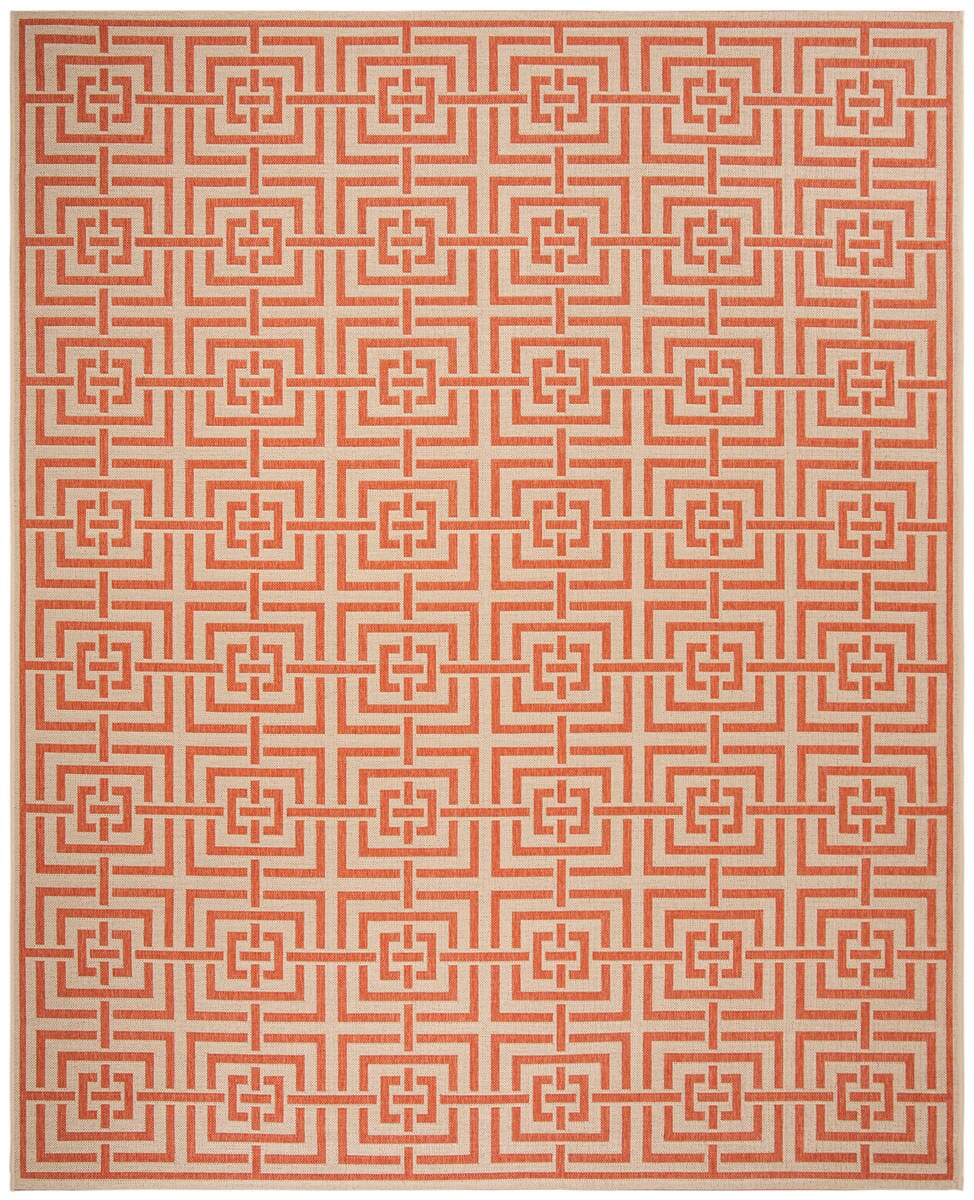 Safavieh Linden Lnd128R Cream / Rust Geometric Area Rug