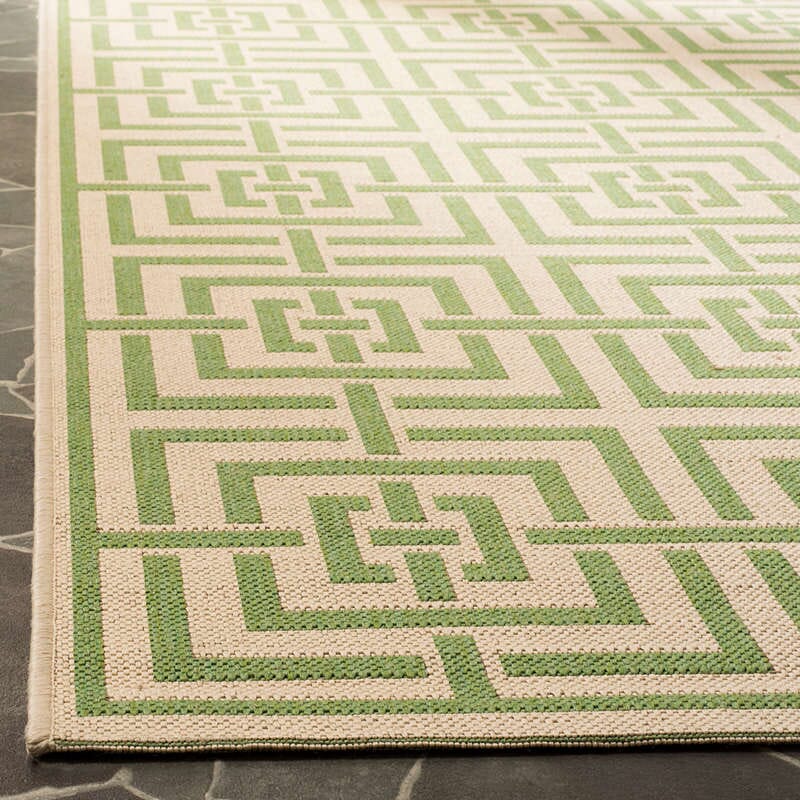 Safavieh Linden Lnd128V Cream / Olive Geometric Area Rug