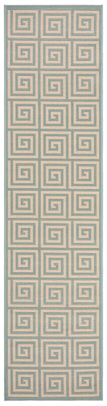 Safavieh Linden Lnd129L Cream / Aqua Geometric Area Rug